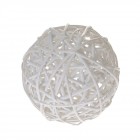 Плетена топка,бяла,10cm