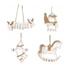  Коледни фигурки,акрил, SET/4 6CM