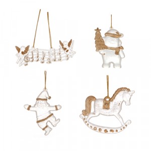  Коледни фигурки,акрил, SET/4 6CM