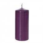 Свещ цилиндър лилава металик,7Х18СМ