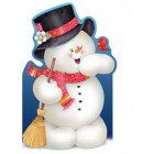 Картичка и плик ВC “Снежко с калпак и метла“ 130X240MM