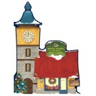  Картичка и плик ВC “ Магазинче и кула с часовник Весела Коледа..“ 130X240MM