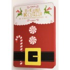  Картичка и плик ВC “ Весела Коледа, колан и бастунче“ 130X240MM