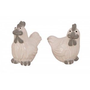 Петли керамика 2 модела, бяло сиво 7,7СМ