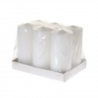 Свещ цилиндър бяла к-т от 6бр,7Х16СМ,1/12