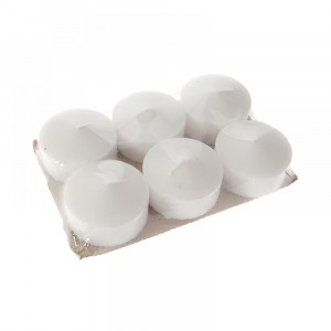 Свещи бели, SET6 8Χ4.5CM 