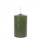 Свещ цилиндър, тъмно зелена, 7х12 см