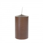 Свещ цилиндур,кафява,7х12 см