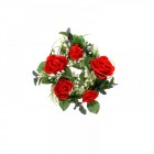 Венец от червени рози, Ф28 см