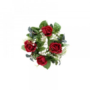 Венец от бордо рози, Ф28 см