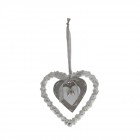 Висящо сърце с панделка, 20X20CM