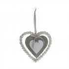 Висящо сърце с панделка, 25X25CM