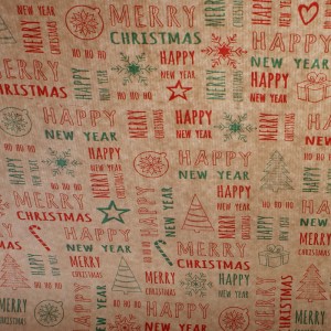 Коледна хартия - крафт, 60CMX50M