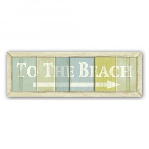 Метална табела `To the beach“42х13CM,1/24