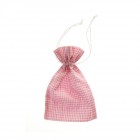 Торбичка плат каре червена 10х15cm 1/12/400