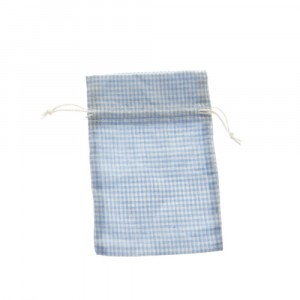 Торбичка плат каре синя 10х15cm 1/12/400