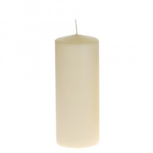 Свещ цилиндър крем,7Х18СМ,1/48