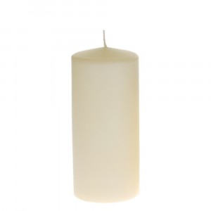 Свещ цилиндър крем,8х18 см
