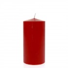 Свещ цилиндър червена,9х18 см