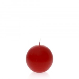 Свещ топка червена,10см(1X24) 