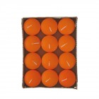 Свещ плаваща оранжева,к-т от 12 бр