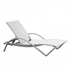 Шезлонг бял 200х77х46СМ