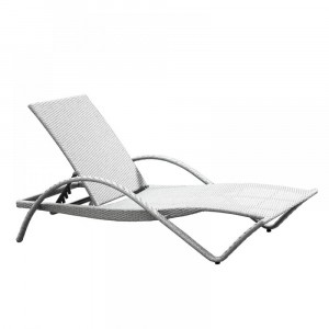 Шезлонг бял 200х77х46СМ