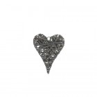 Плетено сърце сиво 15х20СМ,1/36