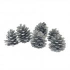 Шишарки сребро,к-т от 6 бр,9CM