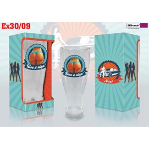 Чаша за бира 500мл „Give a slap!”1(1x6)