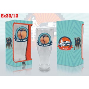 Чаша за бира 500мл „Give a slap!”2(1x6)