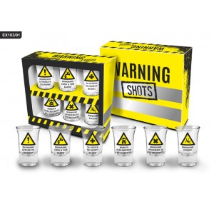 Весели предупредителни шотове, к-т от 6 бр., 35 мл.