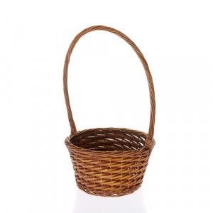 Плетена кошница кафява кръг 23х23х40CM,1/24