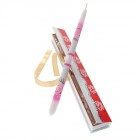 Свещ в кутия, розови цветя