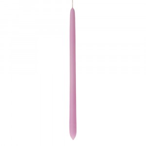 Конусна свещ, розов металик
