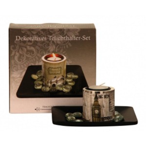 Свещник с чинийка декор Big Ben