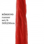 Плат органза,червено,S/6,50х250 М