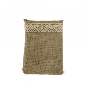 Торбичка забло с дантела, 13х18 см