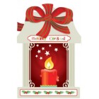 Картичка и плик ЕC “Свещ Merry Christmas “ 112X175ММ