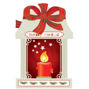 Картичка и плик ЕC “Свещ Merry Christmas “ 112X175ММ