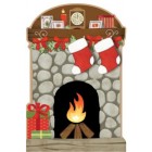 Картичка и плик ЕC “ Коледна камина“ 112X175ММ