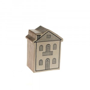 Дървена къща декор,резба,6х9х12