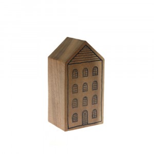 Дървена къща декор,резба,6х8х15