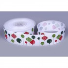 Панделка плат бяла коледни орнаменти,3.8CMХ20Y