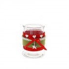 Свещник стъкло коледен декор 12Х17CM