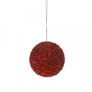 Топка червена грапава к-т от 6бр,8CM