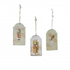 Метални коледни орнаменти к-т от 3 бр