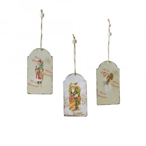 Метални коледни орнаменти к-т от 3 бр