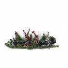 Коледна аранжировка елхови клонки и 3 свещи