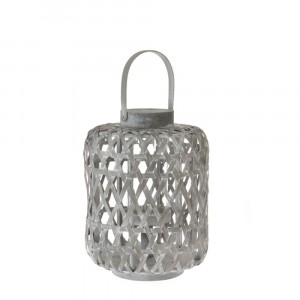 Свещник бамбук стъклена чашка D 23Х31 CM